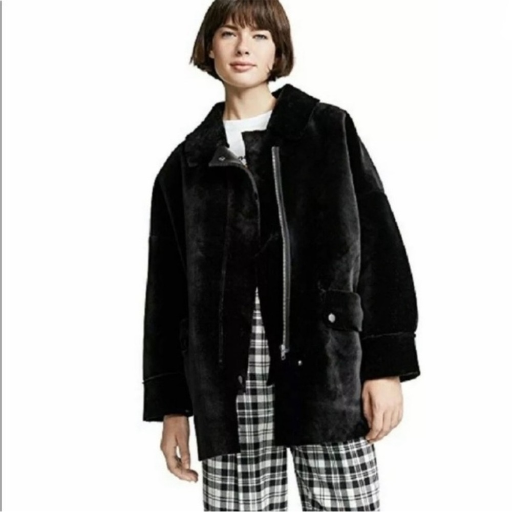 NWOT Free People Lindsay Faux Fur Coat